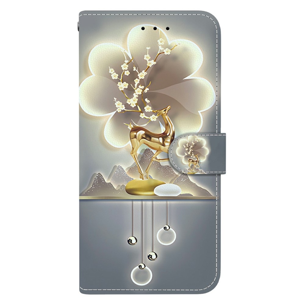 Sokoldalú könyvtáska Samsung Galaxy A06 4G készülékhez - szarvas szika