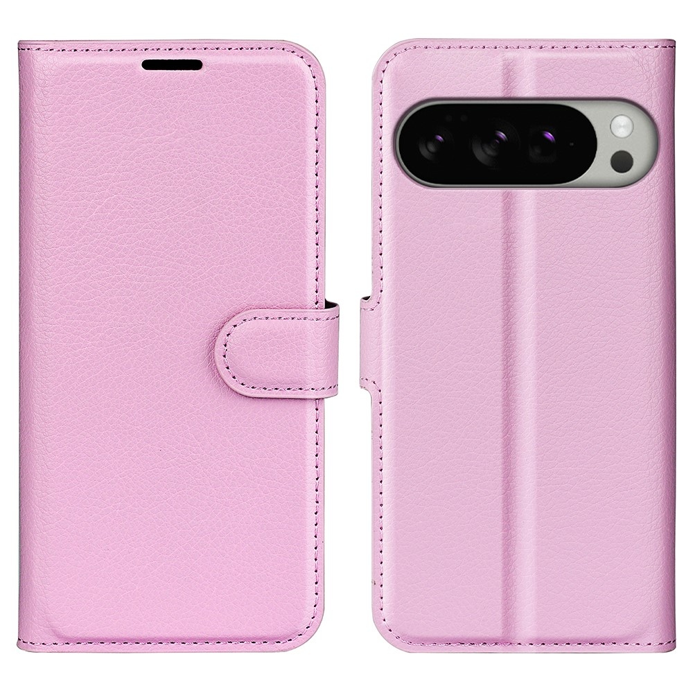 Litchi könyv tok a Google Pixel 10 Pro XL-hez - rózsaszínű