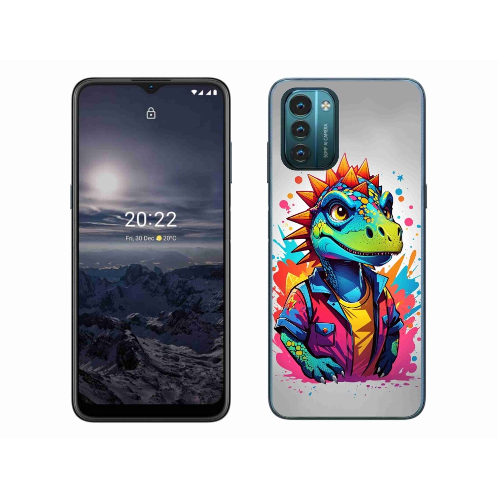 Zselés borítás mmCase a Nokia G11/G21 készülékhez - színes dinoszauruszok