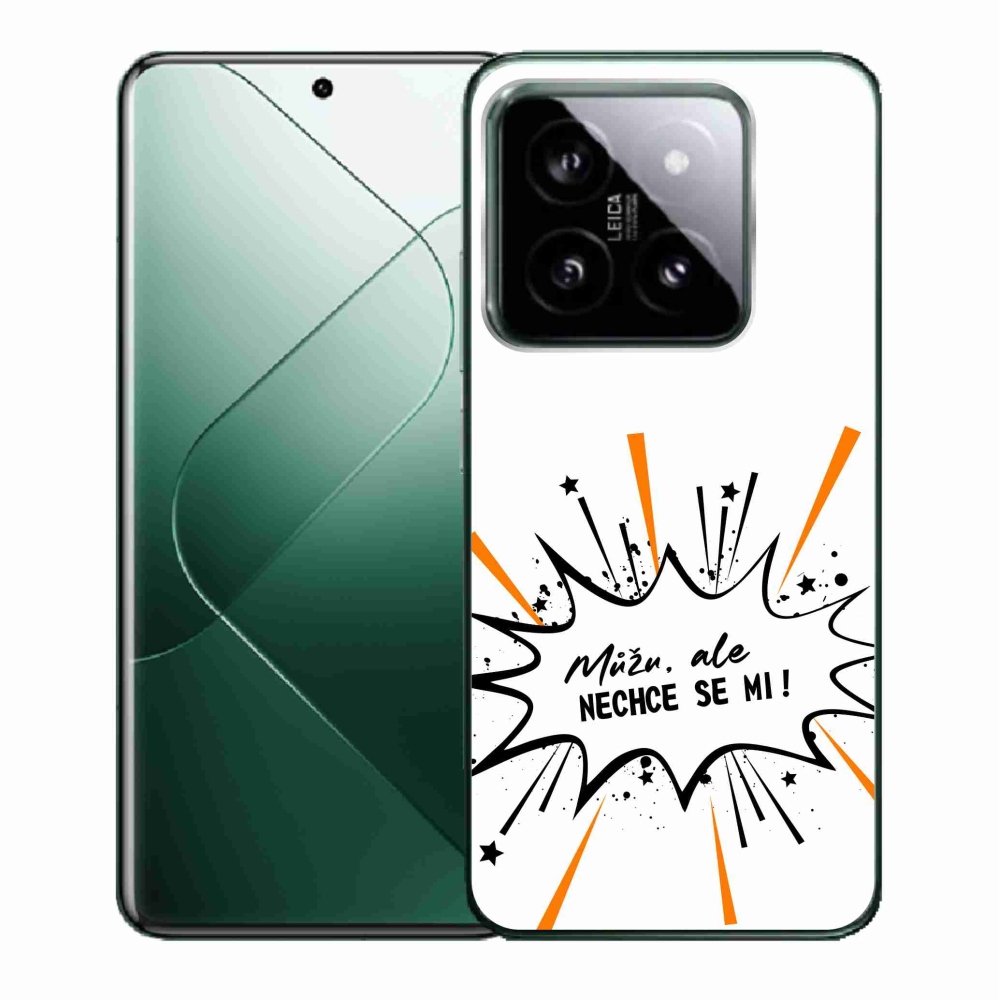 Gél borító mmCase a Xiaomi 14-hez - vicces szöveg 11 fehér háttérrel
