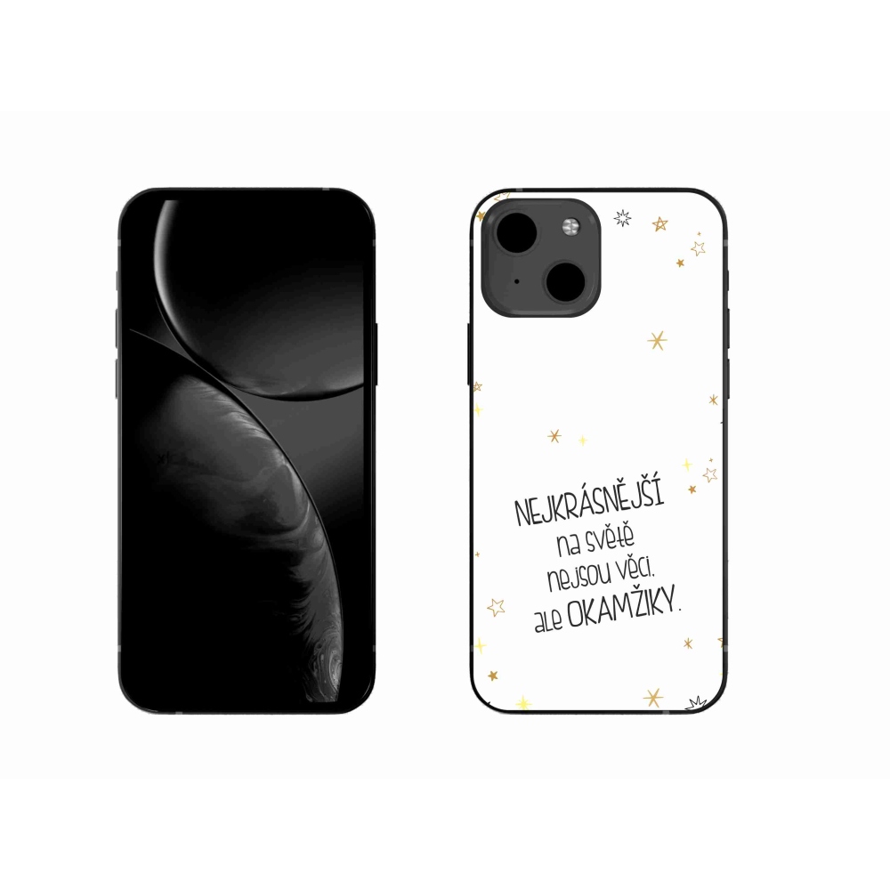 Gél borítás mmCase iPhone 13 6.1 - idézet 4 fehér háttérhez