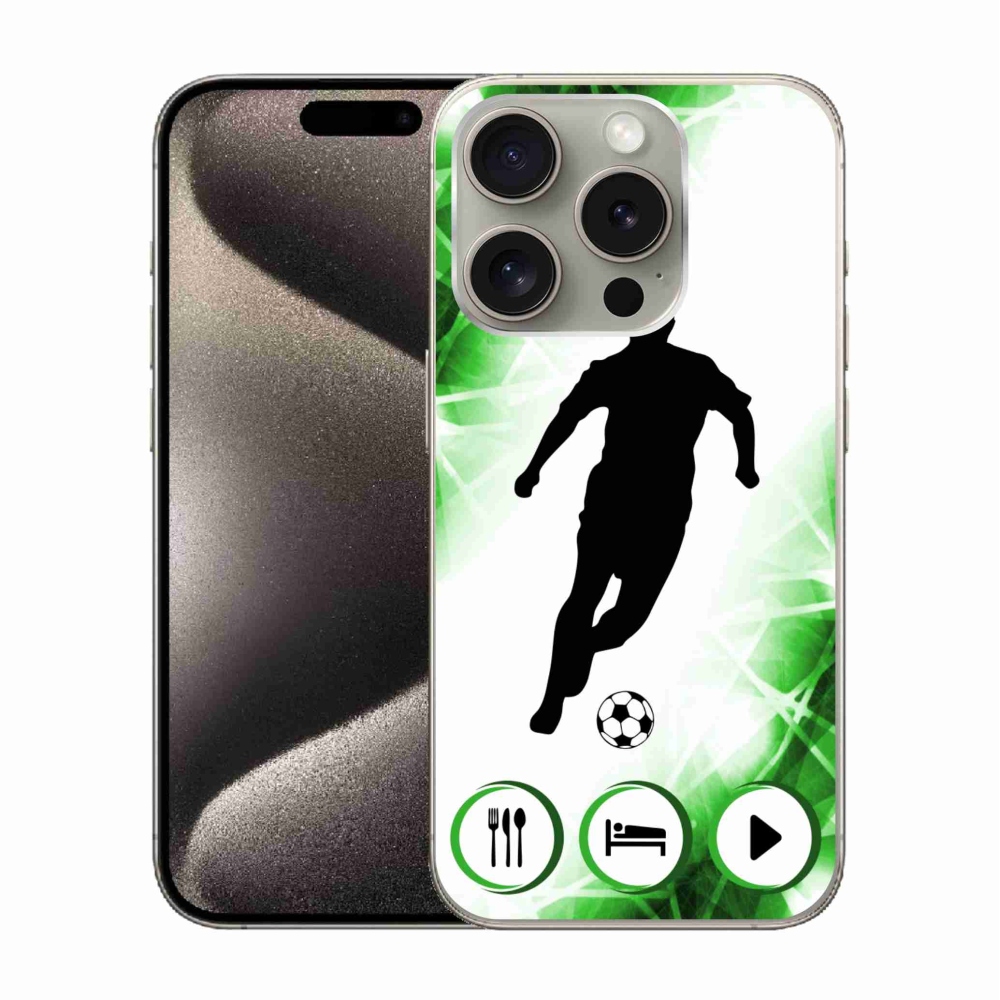 Zselés borítás mmCase iPhone 15 Pro készülékhez - focista