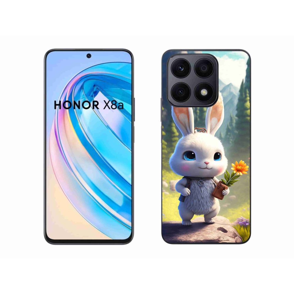 Gél borítás mmCase a Honor X8a számára - aranyos nyuszi