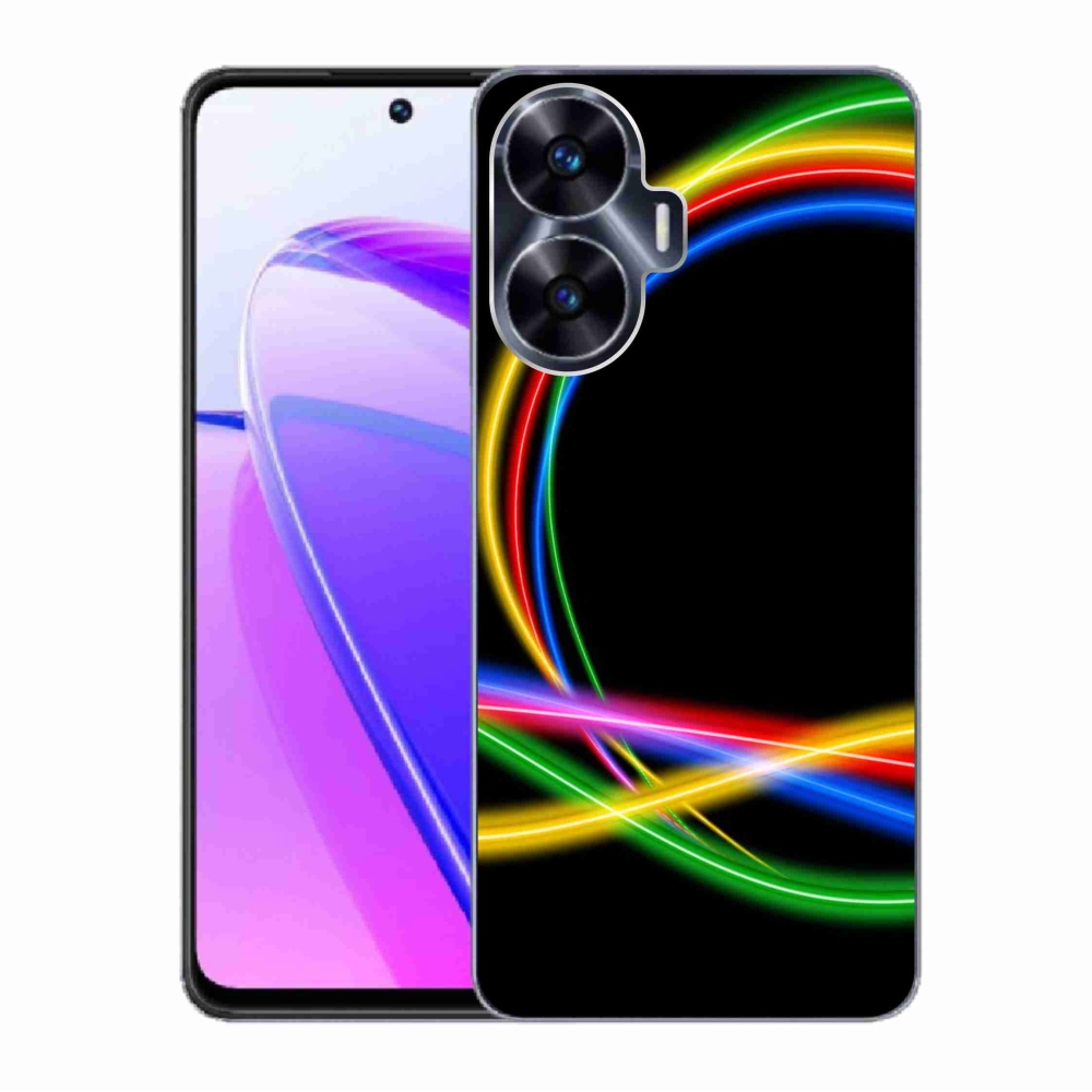 Gél tok mmCase a Realme C55 készülékhez - neon karikák