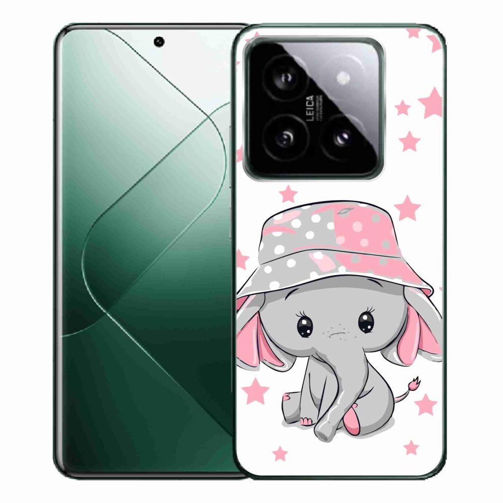 Gél borítás mmCase a Xiaomi 14 Pro-hoz - rózsaszín elefánt