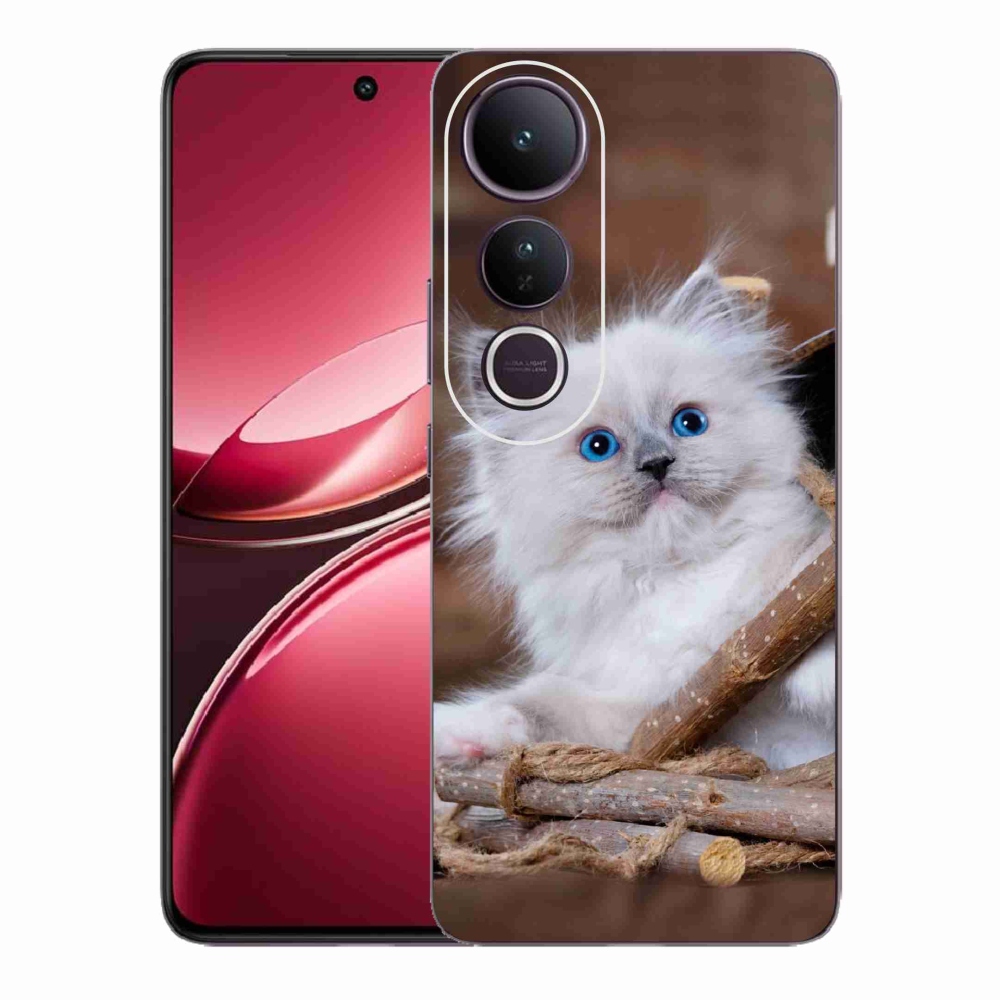 Gél borítás mmCase a Vivo V50 Lite 4G/5G készülékre - fehér cica