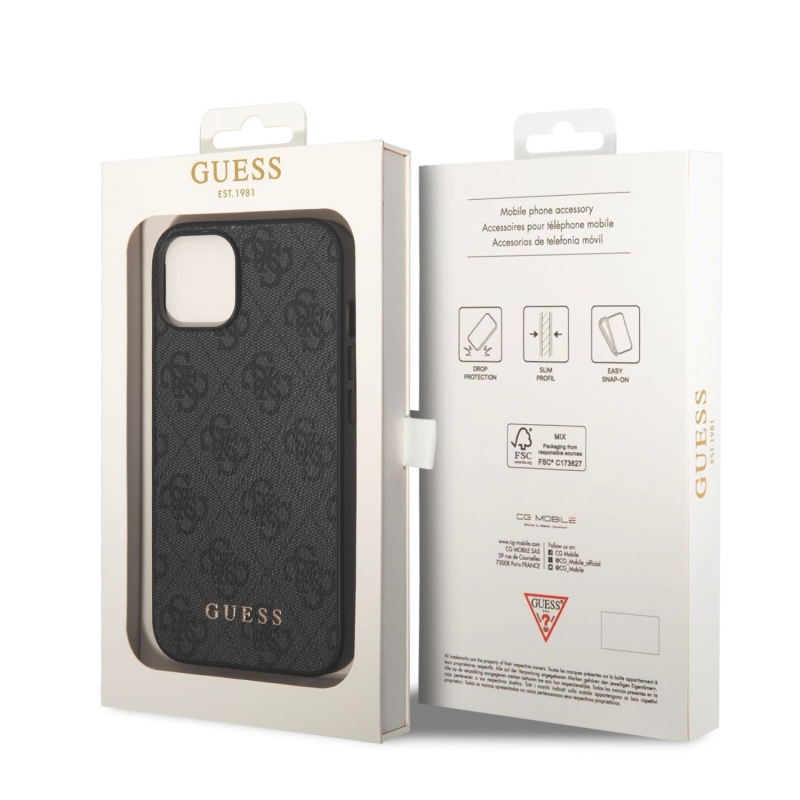 Guess 4G hátlap iPhone 14-hez Barna
