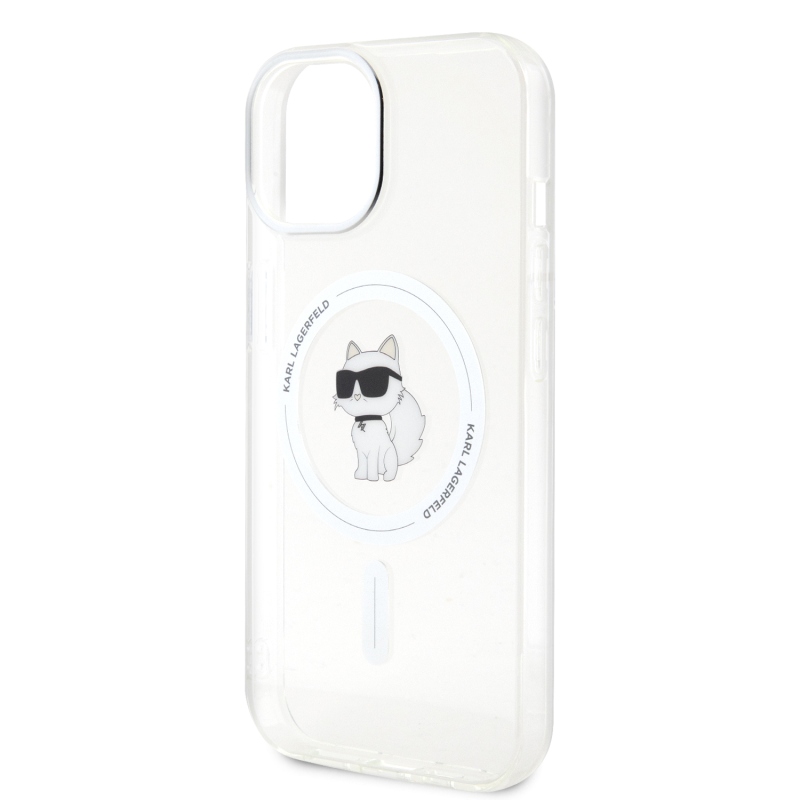 Karl Lagerfeld IML Choupette MagSafe MagSafe hátlap iPhone 15 készülékhez - átlátszó
