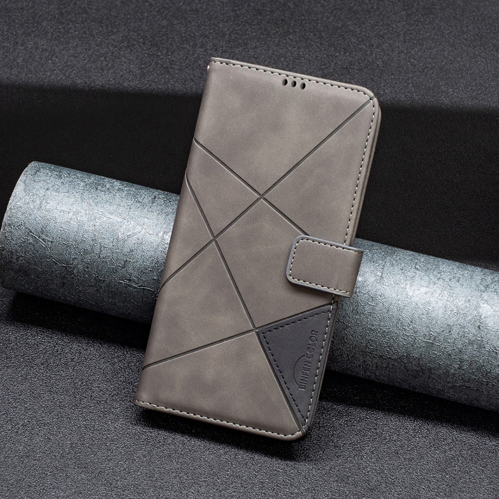 BINFEN könyvtáska Samsung Galaxy M15 5G - szürke