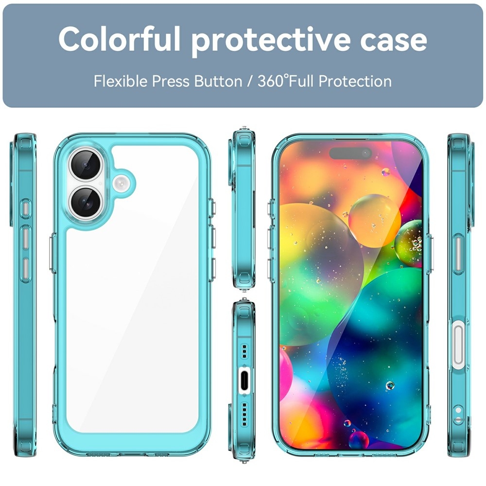 Gél tok fix hátlappal iPhone 17 készülékhez - világoskék
