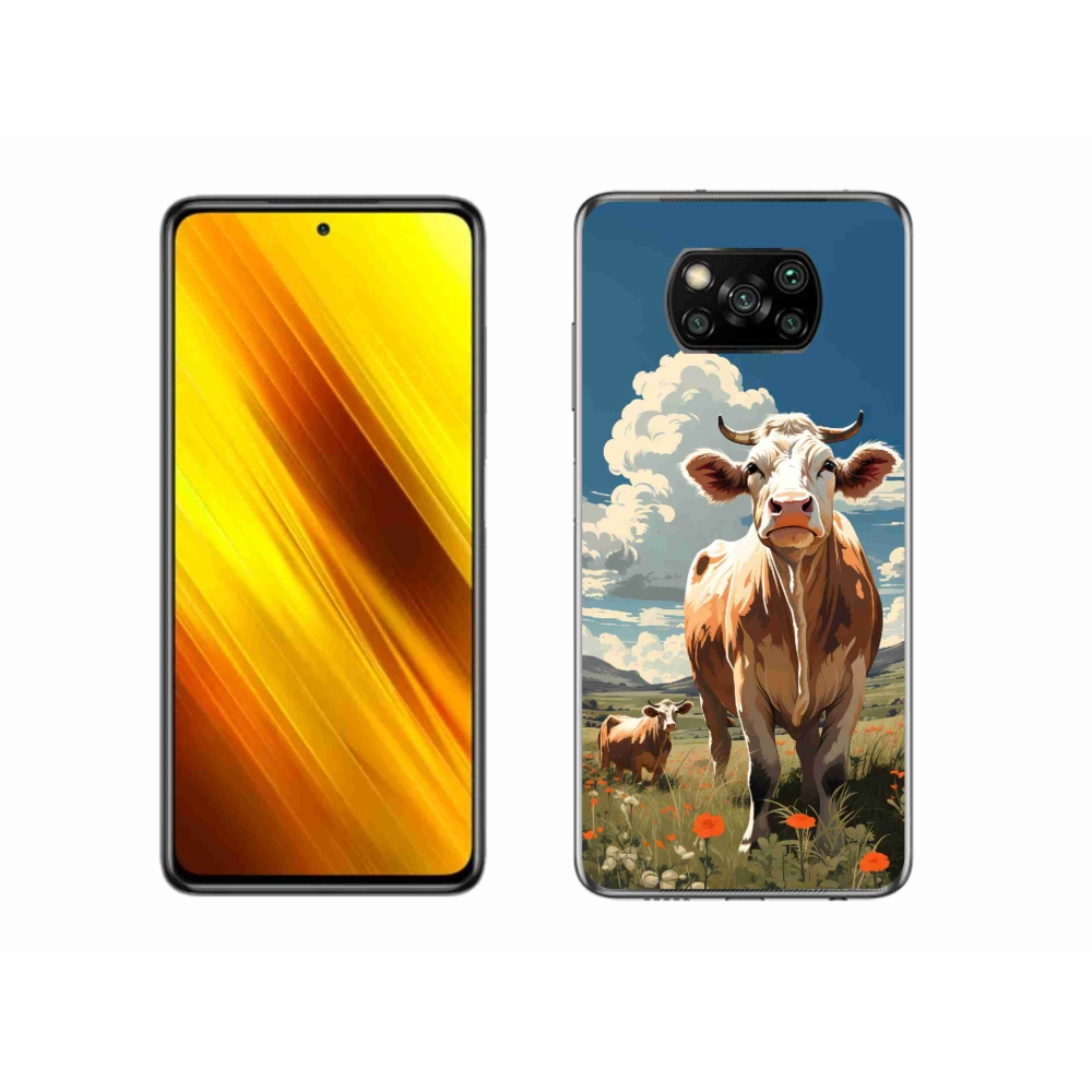 Gél borítás mmCase a Xiaomi Poco X3-hoz - tehenek a réten