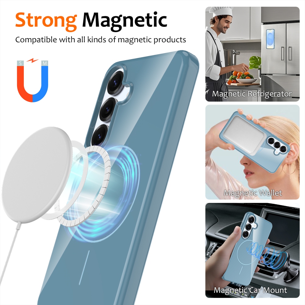 MagSafe zselés hordtáska Samsung Galaxy S25 FE készülékhez - kék
