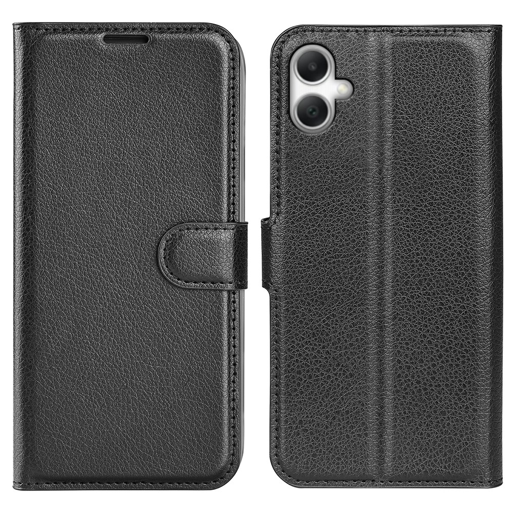 Litchi könyv tok Samsung Galaxy A07 4G - fekete