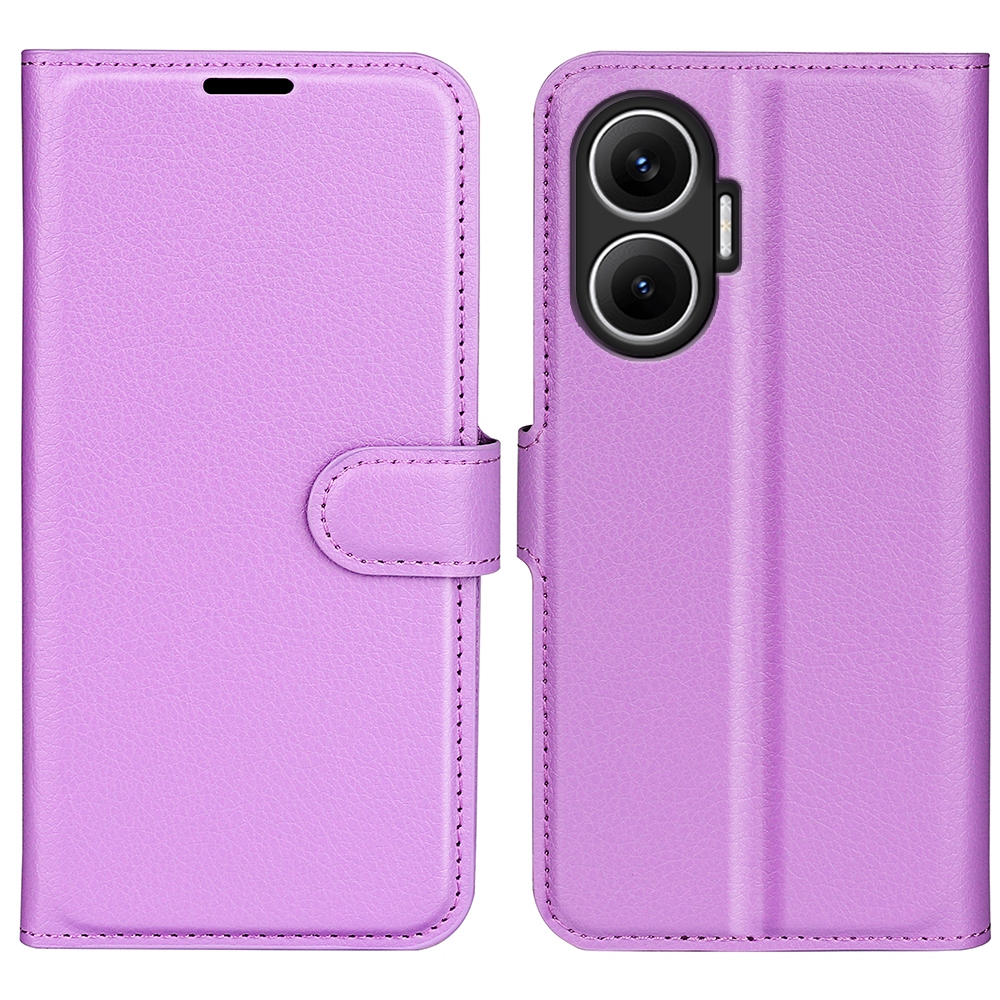 Litchi könyv tok a Xiaomi Poco F7 5G-hez - lila