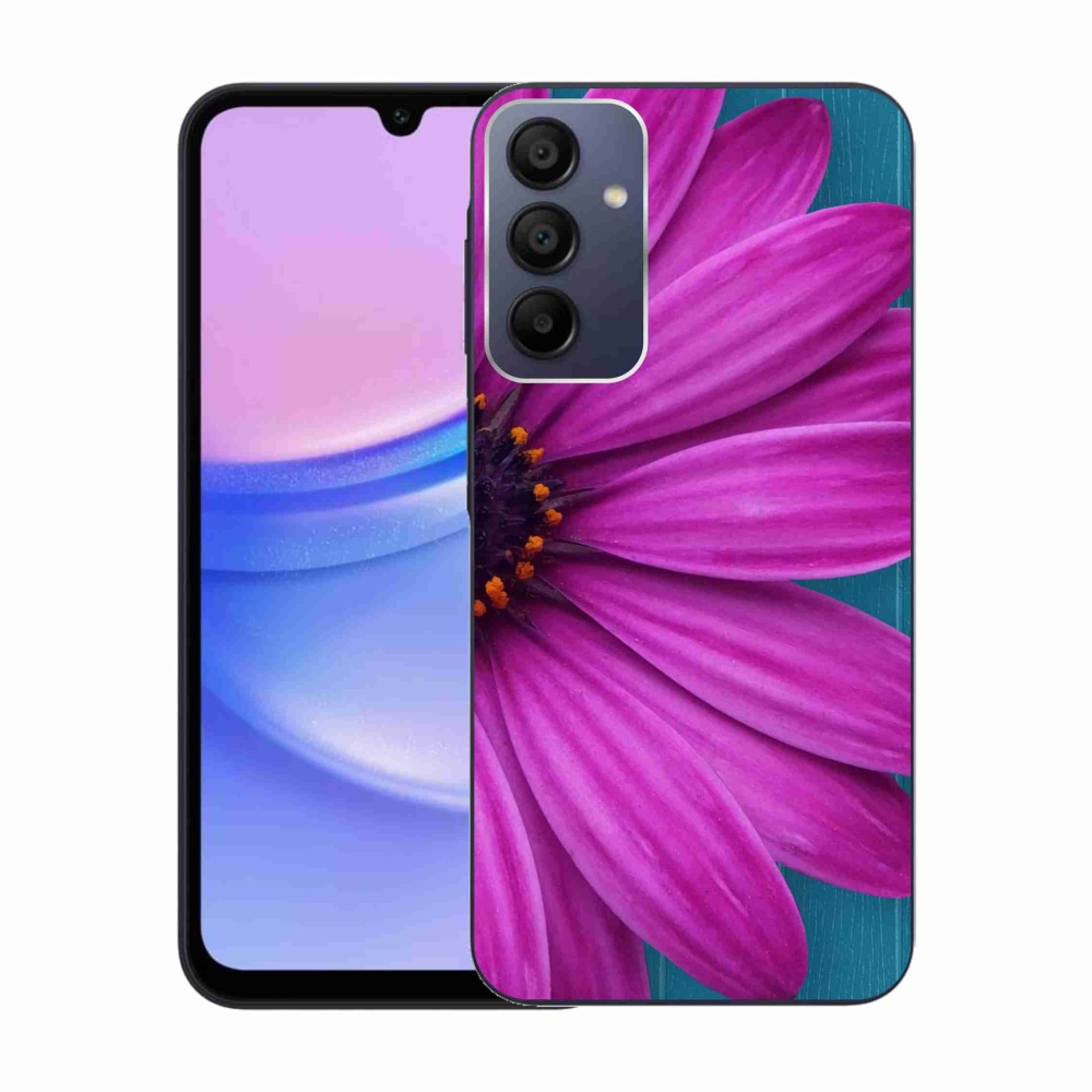 Gél tok mmCase a Samsung Galaxy A15 4G/5G készülékhez - lila margaréta
