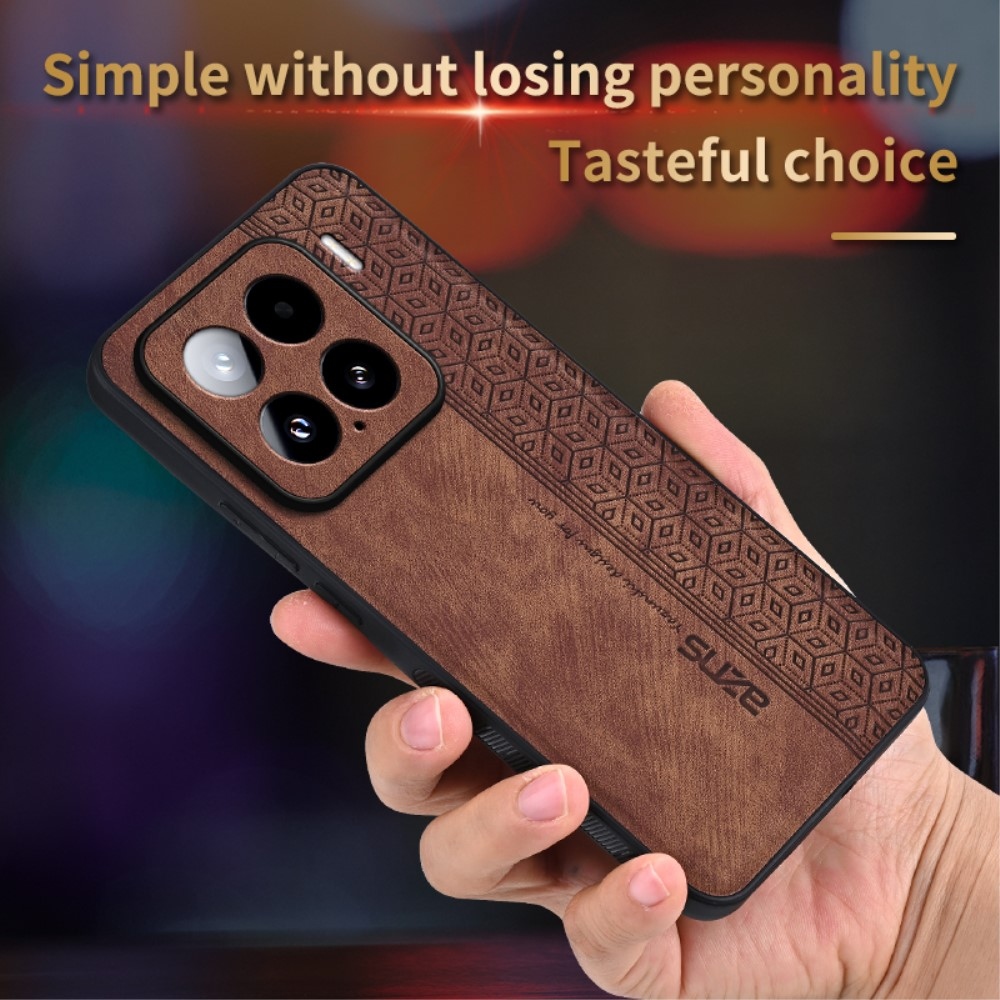 AZNS zselés tok PU bőrrel borított Xiaomi 15 - barna