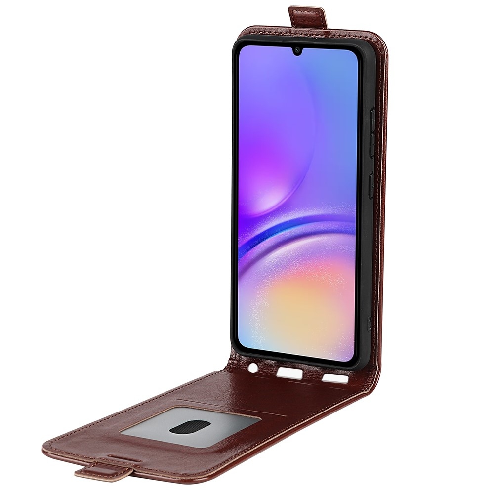 Függőleges könyvtáska Samsung Galaxy A06 4G készülékhez - barna