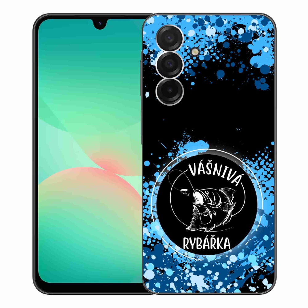 Gél borító mmCase Samsung Galaxy A26 5G - szenvedélyes halásznő fekete háttérrel