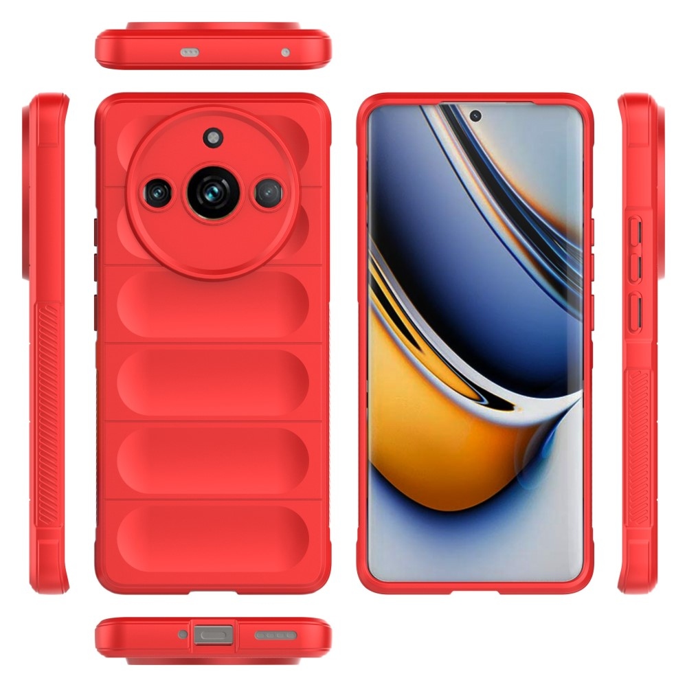 Ütésálló zselés tok a Realme 11 Pro 5G/11 Pro+ 5G készülékhez - piros színű