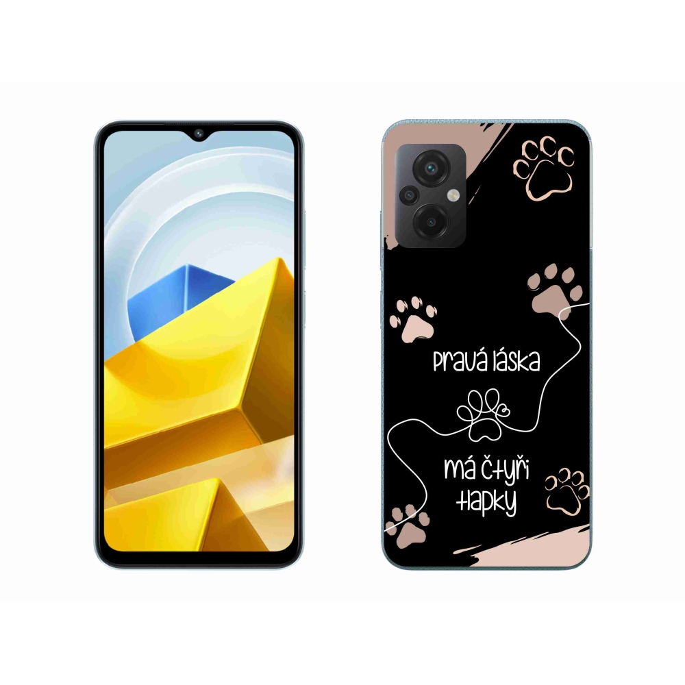 Gél borítás mmCase a Xiaomi Poco M5 4G készülékhez - kutya motívum 1 fekete háttér