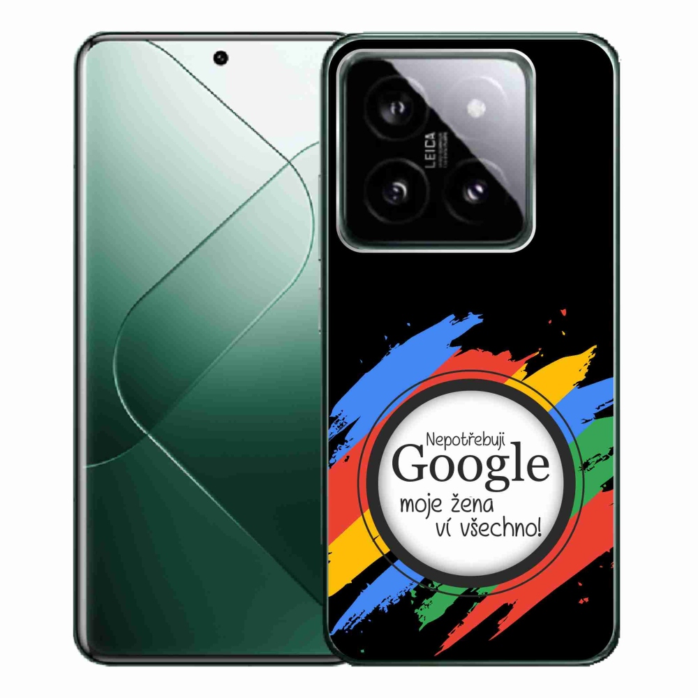 Gél borító mmCase a Xiaomi 14 Pro - a nő mindent tud fekete háttérrel