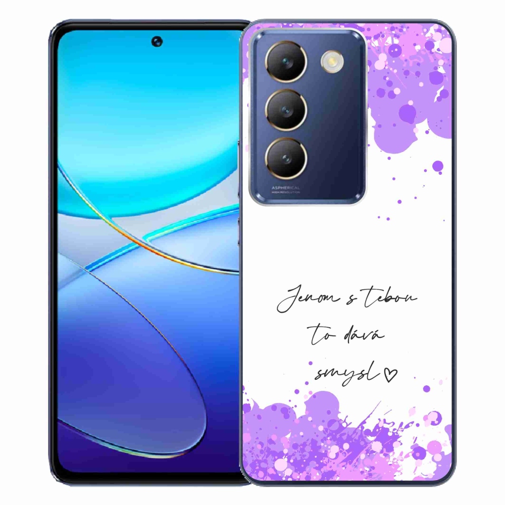 Gél borító mmCase Vivo V40 SE 4G/5G - szerelem szöveg fehér háttérrel