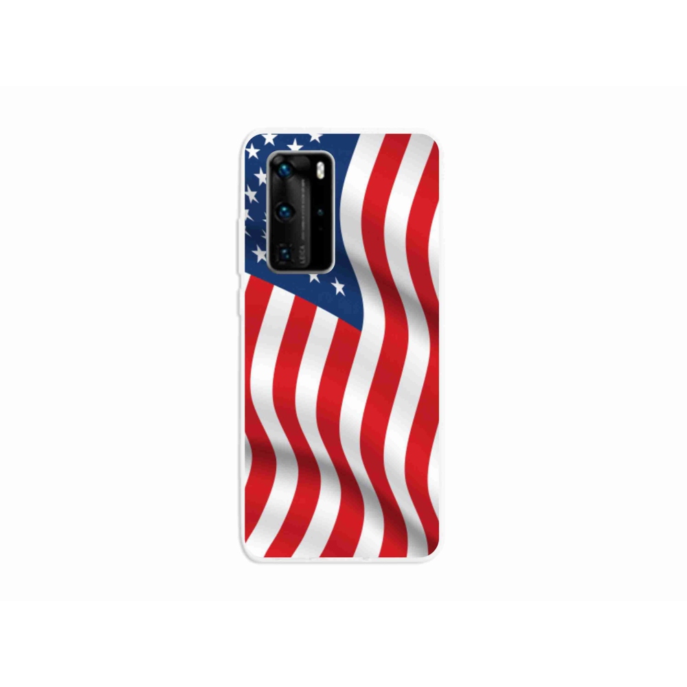 Gél borító mmCase a mobil Huawei P40 Pro - US zászlóhoz