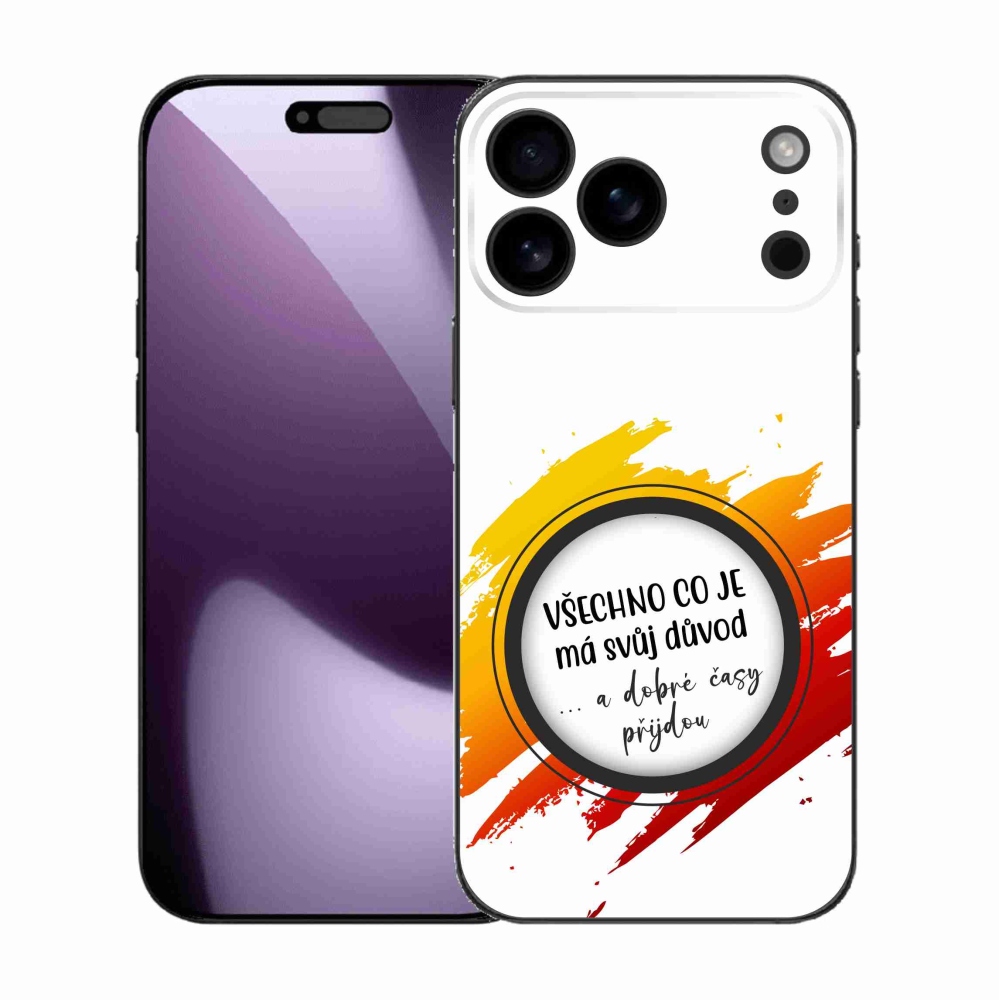 Zselés borítás mmCase iPhone 17 Pro Max készülékhez - idézet 3 fehér háttér