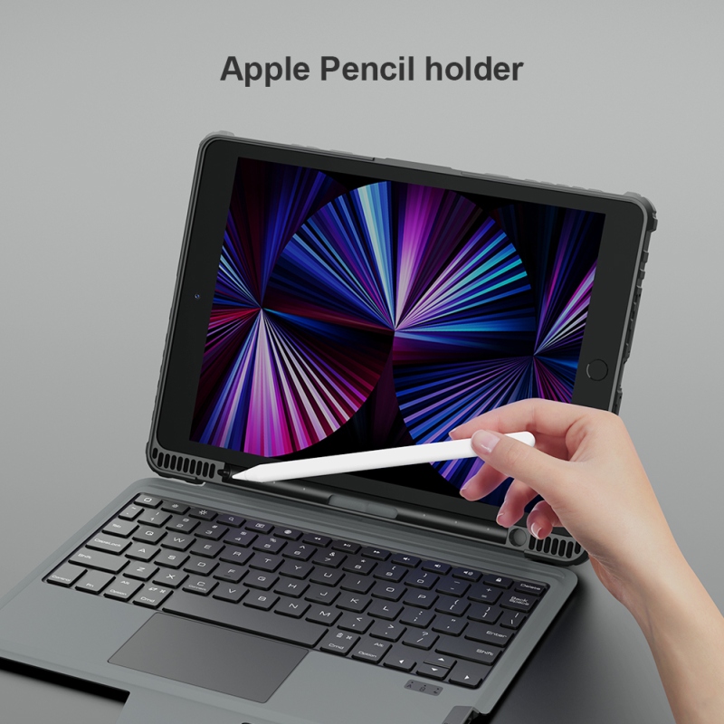 Nillkin Bumper Combo billentyűzet tok iPad 10.2 2019/2020/2021 Fekete
