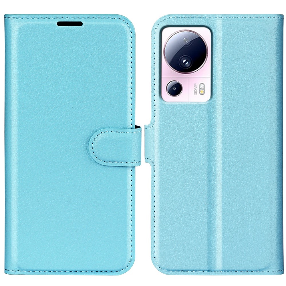 Litchi könyv tok a Xiaomi 13 Lite-hoz - kék