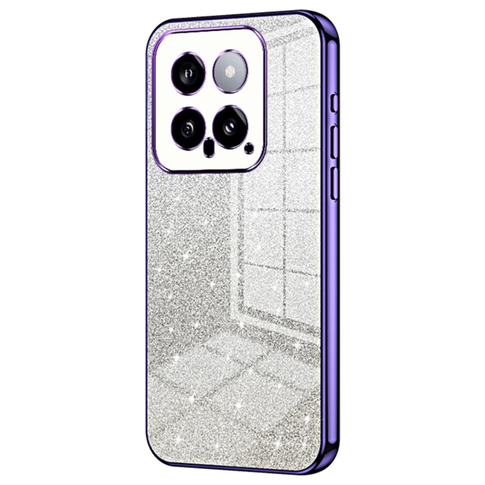 Vágott zselés csillogó tok Xiaomi 14 - lila