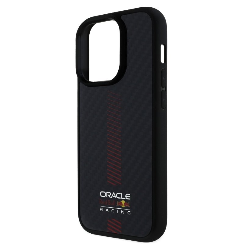 Red Bull Carbon Powerbar MagSafe MagSafe hátlap iPhone 14 Pro-hoz Fekete