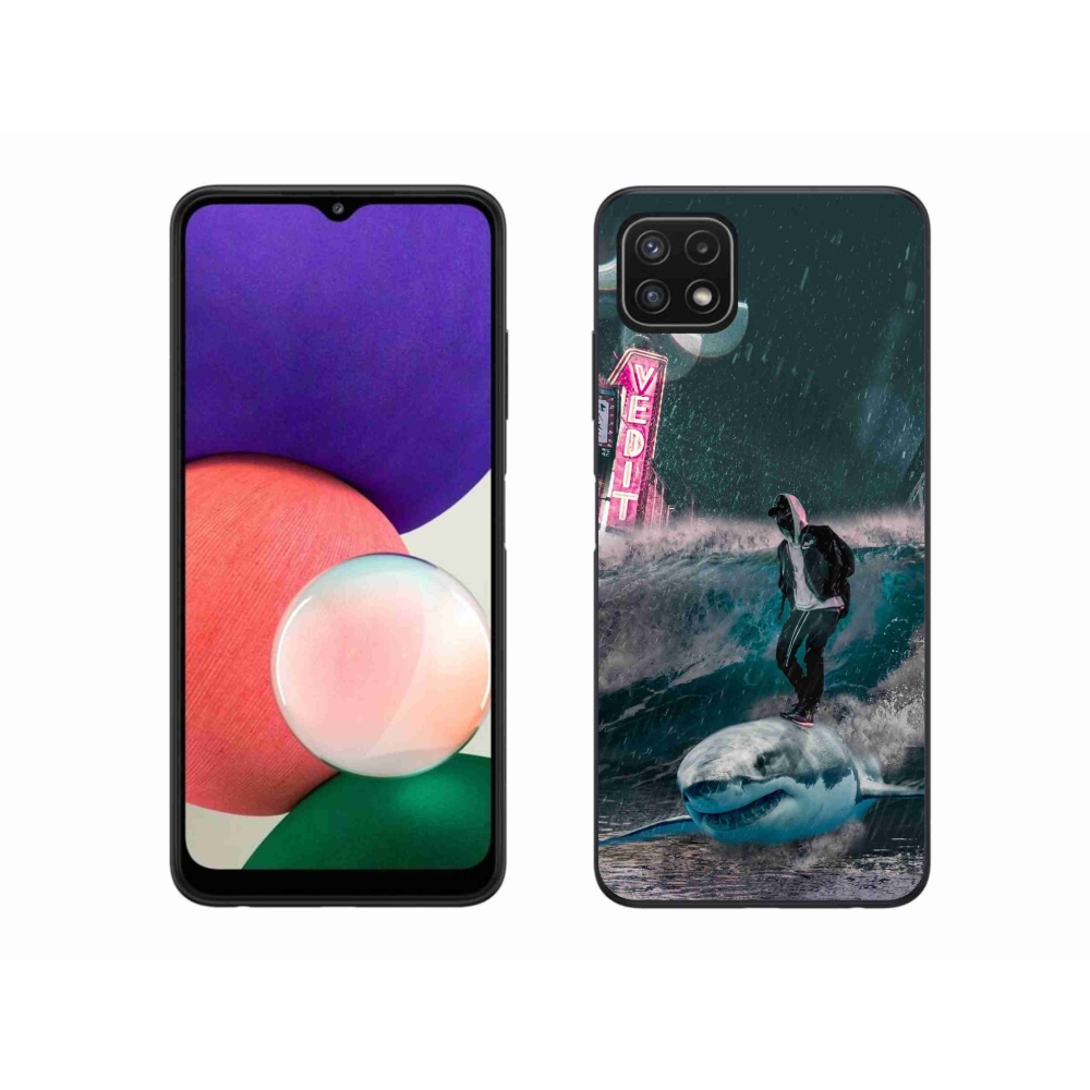 Zselés borítás mmCase Samsung Galaxy A22 5G - cápa