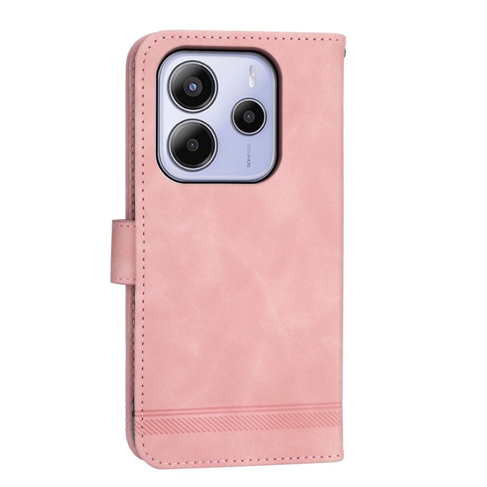 DIERFENG könyv tok a Xiaomi Redmi Note 14-hez - rózsaszínű