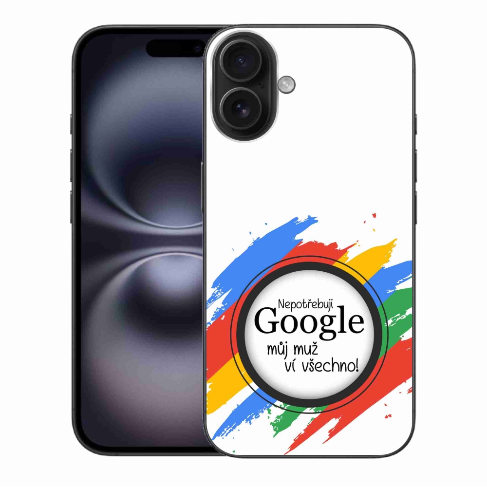 Gél borítás mmCase iPhone 16 Plus készülékhez - az ember mindent tud fehér háttérrel