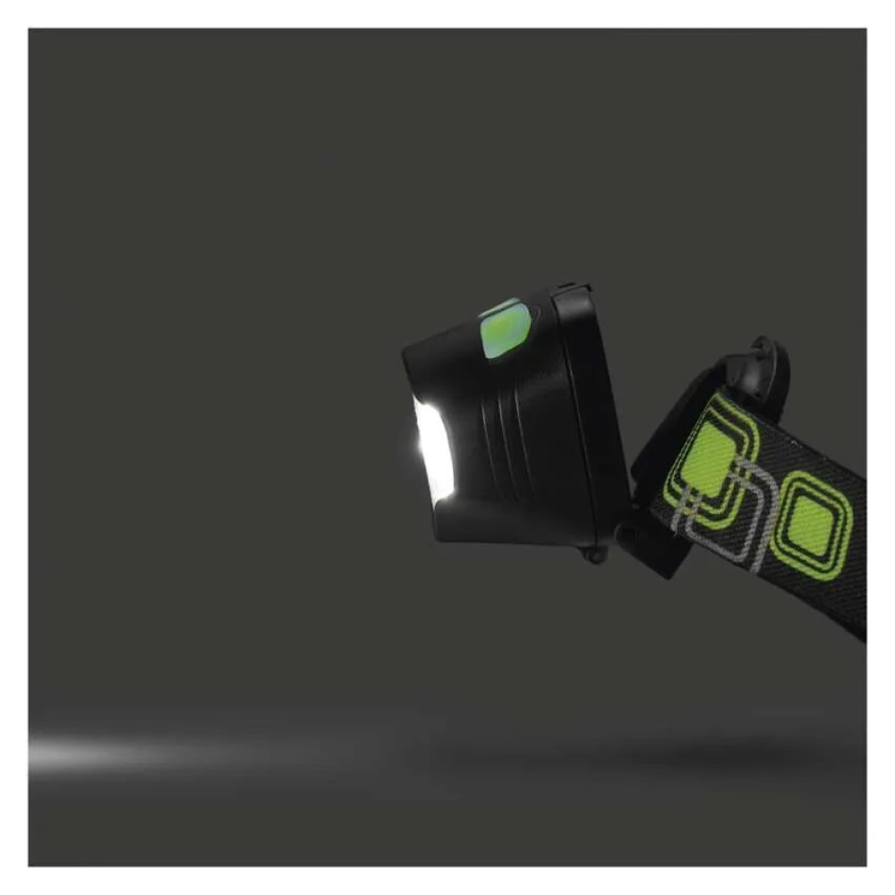 COB LED + LED fényszóró P3536, 220 lm, 100 m, 3× AAA