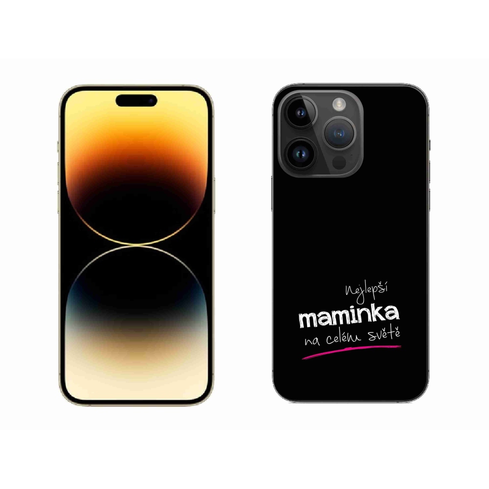 Gélburkolat mmCase iPhone 14 Pro Max 6.7 - Best Mom 4 fekete háttérrel