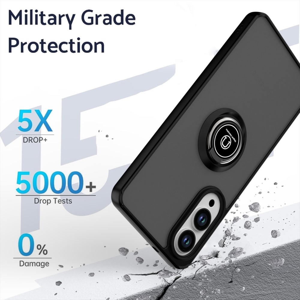Selymes, tartós borítás Samsung Galaxy S25 Edge készülékhez - fekete/piros