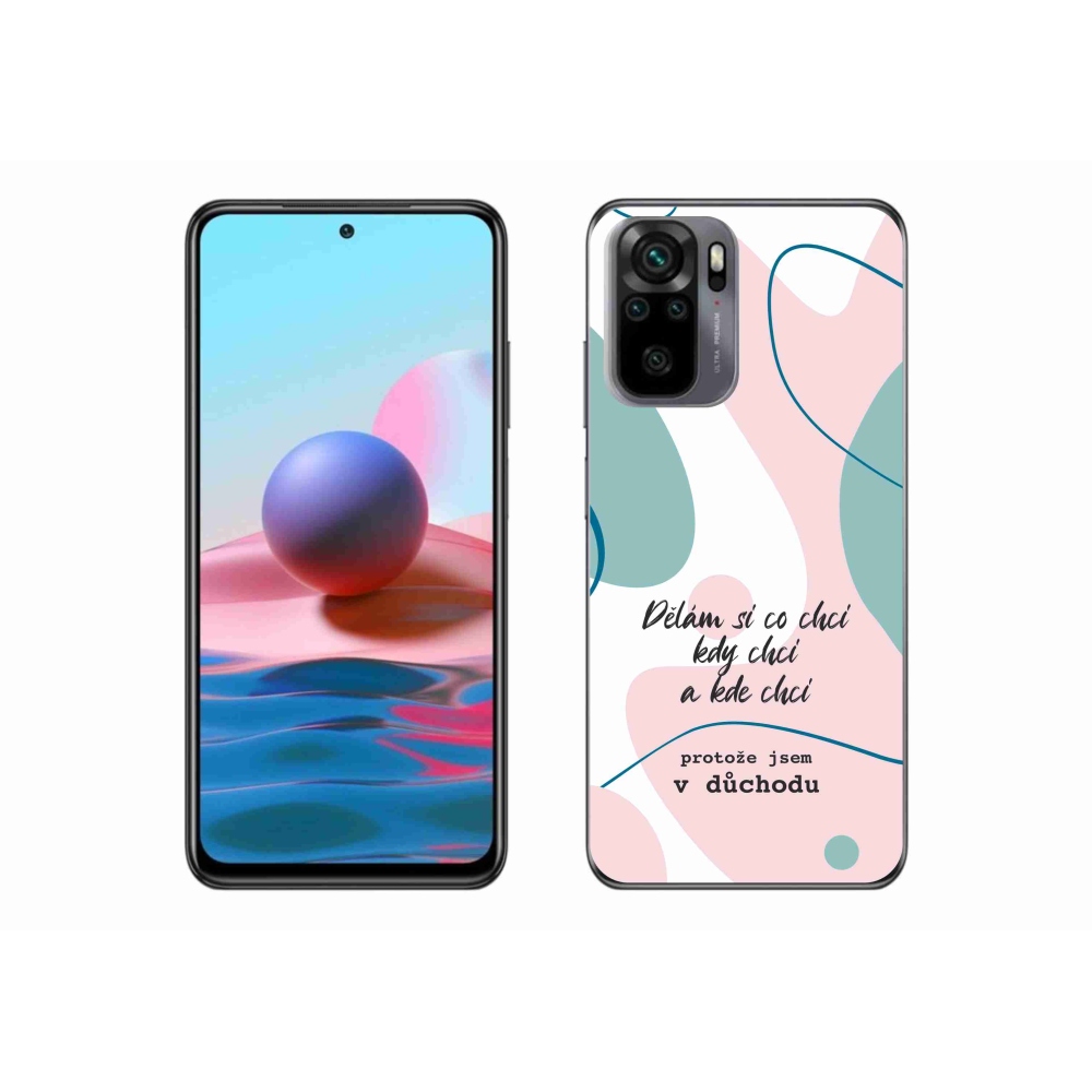 Gél borító mmCase a Xiaomi Redmi Note 10S-hez - vicces szöveg 10 fehér háttérrel
