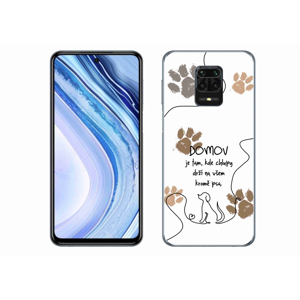 Gél borítás mmCase a Xiaomi Redmi Note 9S-hez - kutya motívum fehér háttérrel