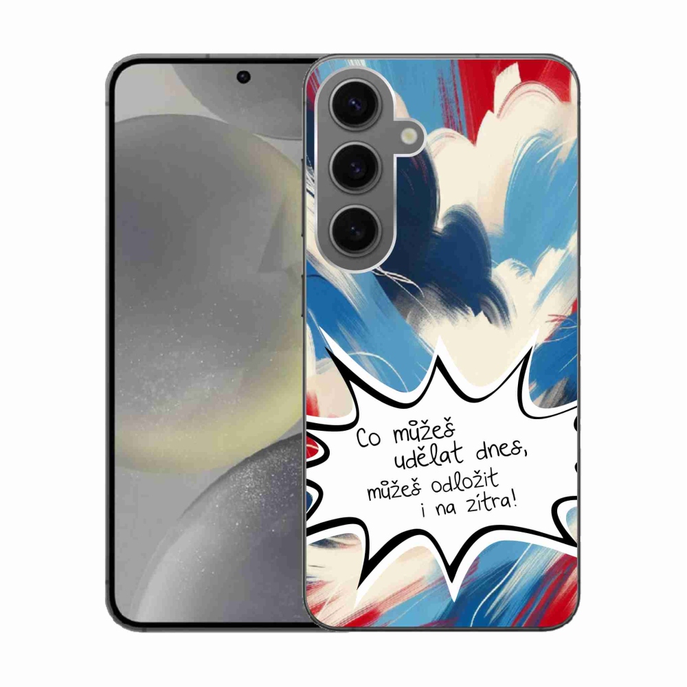 Gél borító mmCase Samsung Galaxy S24 készülékhez - vicces szöveg 9 fehér háttér