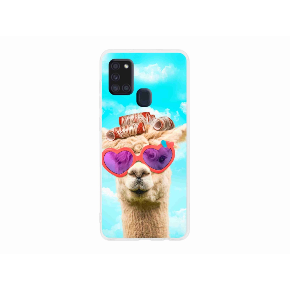 Zselés borítás mmCase Samsung Galaxy A21s készülékhez - szemüveges láma
