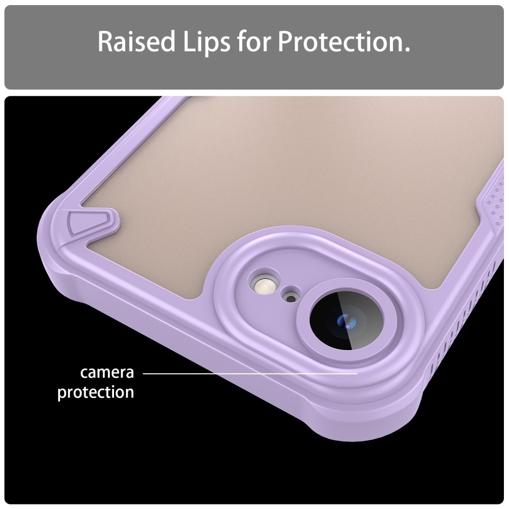 Fagyasztott tartós borítás iPhone 16e készülékhez - lila