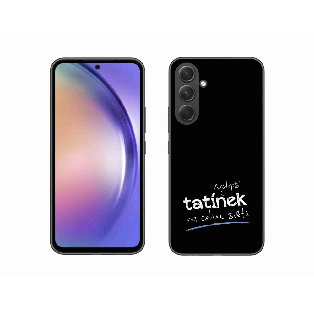 Gél borító mmCase Samsung Galaxy A54 5G - legjobb apuci 4 fekete háttérrel