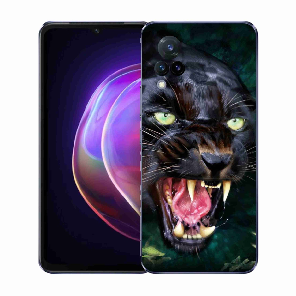 Gél borítás mmCase a Vivo V21 4G/5G készülékhez - dühös fekete párduc