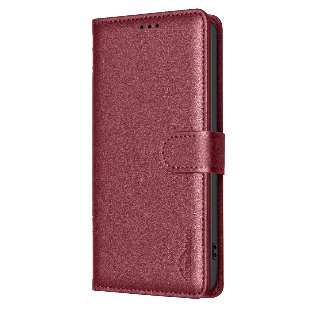 BINFEN könyvtáska Xiaomi Redmi 15 5G (169mm) - piros