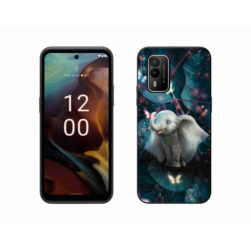 Zselés borítás mmCase a Nokia XR21 készülékhez - aranyos elefánt