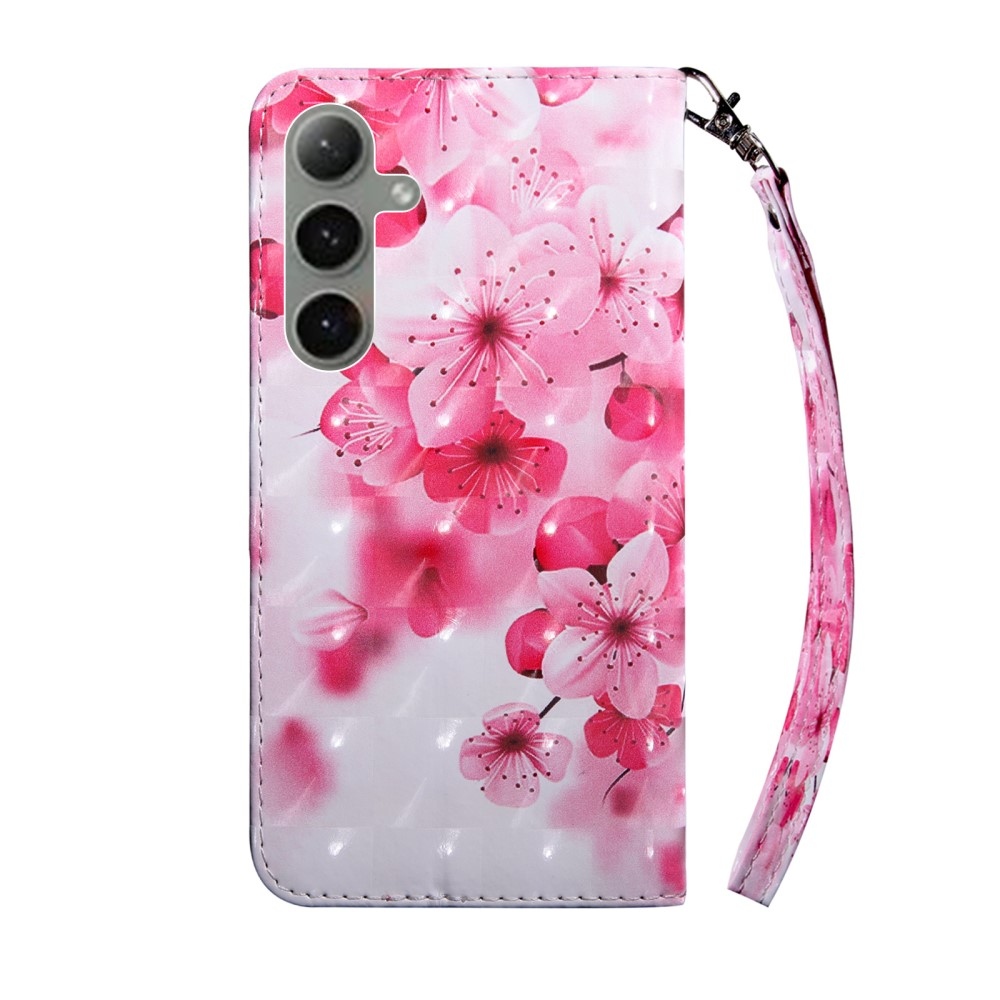 Spot book tok Samsung Galaxy S24 FE készülékhez - rózsaszín virágok
