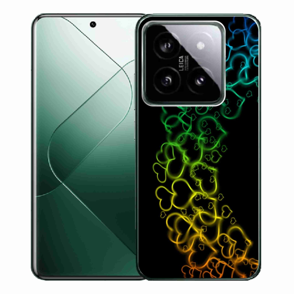 Gél borítás mmCase a Xiaomi 14 Pro-hoz - színes szívek