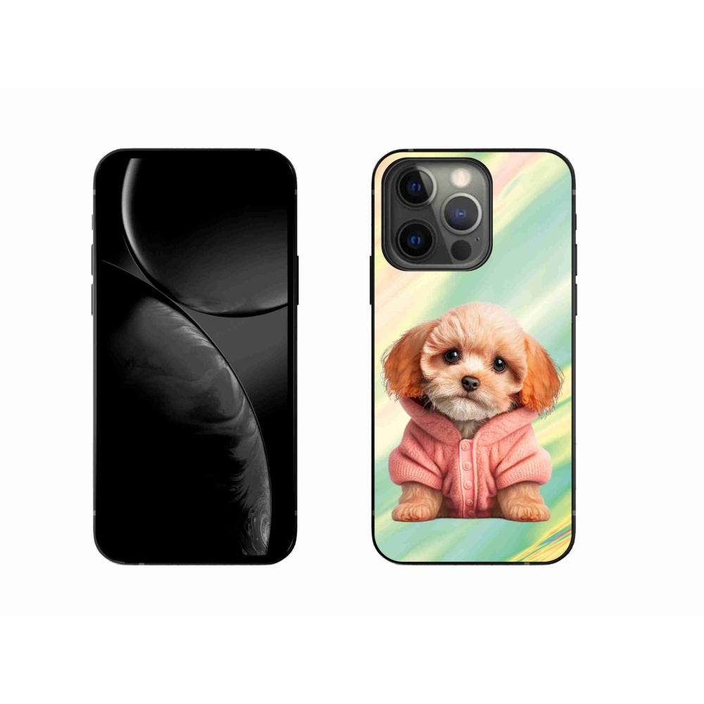 Gél borítás mmCase iPhone 13 Pro készülékhez - pulóveres kiskutya